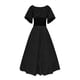 thumbnail image 5 of ICHUANYI Clearance Women's Round Neck Dress Flare Sleeve Off Shoulder Medieval Vintage Dresses With Corset Patchwork Ball Gown(Black, S) ICHUANYI WER2023080803131, 5 of 5