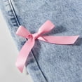 thumbnail image 6 of Huanglei Girls Jeans Wide Leg Baggy Denim Pants High Elastic Waisted Cute Bow Trousers Casual Kids Streetwear, 6 of 9