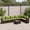 Brown and green, variant on vidaXL Patio Sofa Set with Cushions Lounge Setting Outdoor Furniture Poly Rattan