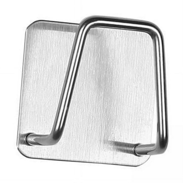 Estante de almacenamiento de esponjas,Soporte de esponja para fregadero de cocina,estante de drenaje de esponja,Soporte de esponja adhesiva de acero inoxidable para almacenamiento,Soporte de