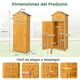 thumbnail image 3 of Costway Cobertizo Jardín Armario de Almacenaje Exterior Puerta con Cerradura Mesa Plegable Ganchos Organizador de Herramientas 75 x 50 x 180,5 cm, 3 of 9
