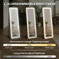 thumbnail image 6 of 64"x21" Floor Mirror with LED Light, Full Length Mirror with Stand, Hanging Mirror Wall Mounted Mirror with Dimming & 3 Color Lighting, 6 of 9