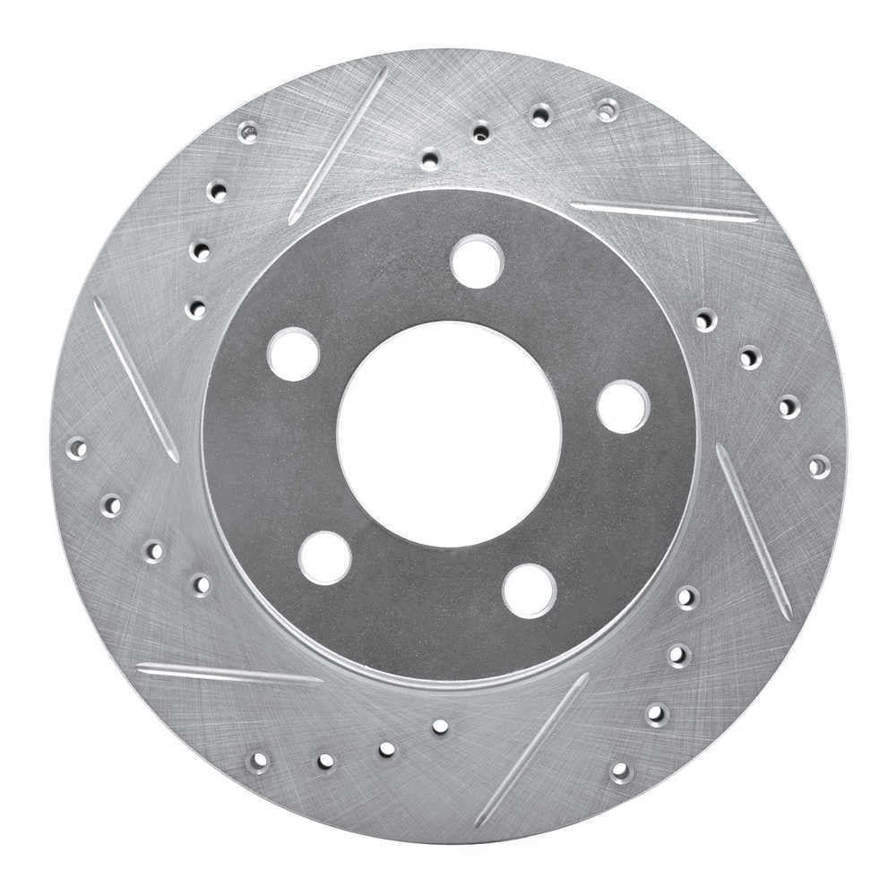 Dynamic Friction Company 631-42015L DFC Brake Rotor - Drilled And Slotted - Silver