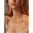 thumbnail image 3 of KeyStyle Love Knot Pendant Necklace for Women with Cubic Zirconia 14K Gold Plated Birthstone Necklace Mother's Day Birthday Gifts for Women, 3 of 10
