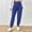 *Blue, variant on Women's High Waisted Smocked Waist Jogger Pants,Casual Loose Fit Joggers with Elastic Cuffs Beige,Women's Plus XL
