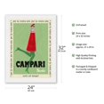 thumbnail image 2 of For Your Thirst (Per la Vostra Sete) - Campari Soda - Vintage Advertising Poster by Franz Marangolo c.1950 - Japanese Unryu Rice Paper Art Print 24 x 32 in, 2 of 4