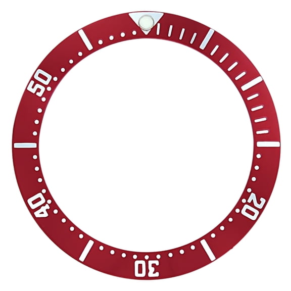 BEZEL INSERT FOR 36MM OMEGA SEAMASTER MIDSIZE AUTOMATIC UNISEX WATCH  RED TOP QY