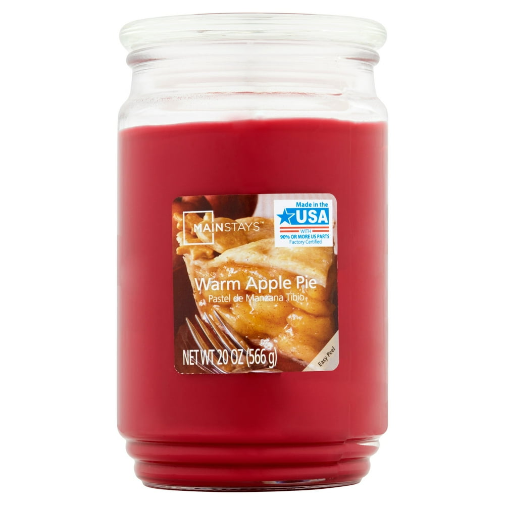 Mainstays Warm Apple Pie SingleWick Jar Candle, 20 oz.