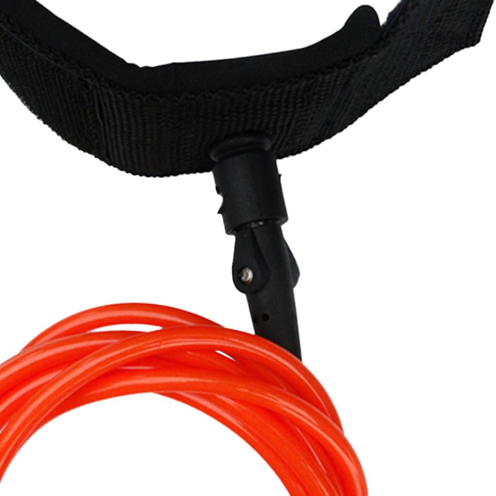4ft to 10ft 5.5mm Orange Strong Safety SUP Surfboard Leash with Ankle Strap 