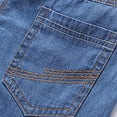 thumbnail image 4 of HAiming Toddler Girl Boy Jeans Kids Casual Elastic Waist Loose Soft Cotton Drawstring Denim Pants with Pocket, 4 of 9