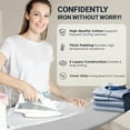 thumbnail image 6 of Ironing Board Cover and Pad 15X54“ - Extra Thick Natural Cotton, Scorch & Stain-Resistant Padding, Standard Size Iron Board Cover with Metal Fasteners Heavy Duty Elastic Edge, Heatproof, 6 of 7