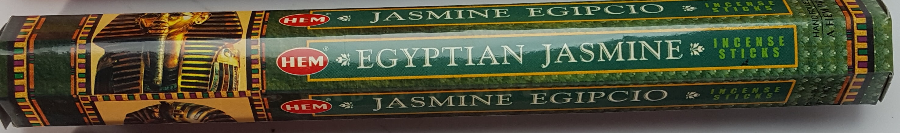 HEM Egyptian Jasmine Incense Sticks – 6 Boxes, 120 Sticks Total, Hand-Rolled In India