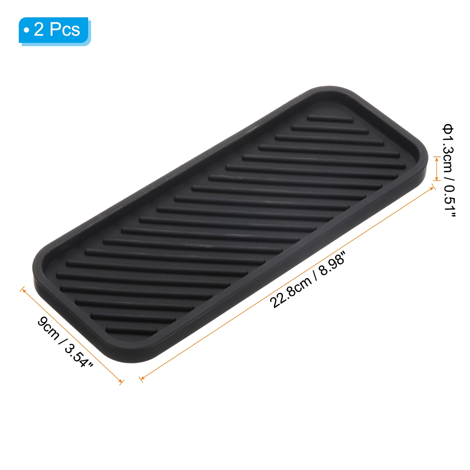 Unique Bargains Silicone Soap Tray Dispenser Jewelry Organizer Black
