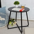 thumbnail image 4 of Grand Patio Outdoor&Indoor Steel Patio Side Table, Weather Resistant Outdoor Small Round End Table for Patio, Yard, Balcony, Garden, Living Room, Bedroom, Black, 4 of 9