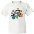 thumbnail image 3 of Inktastic In a World You Can Be Anything Be Kind Autism Awareness Youth T-Shirt, 3 of 5