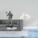 thumbnail image 2 of Estatua de fusión de elefantes y caballeros majestuosos, adorno de mesa único para entrada, chimenea, dormitorio, oficina, decoración del hogar, regal, 2 of 8