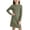 #02 Army Green, variant on Girls Dresses Sweater Dress Size 9-10 Long Sleeve Crew Neck Casual Ribbed Knit Fall Soft Stretchy Midi Dress Army Green