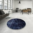 thumbnail image 4 of Ahgly Company Machine Washable Indoor Rectangle Abstract Night Blue Area Rugs, 7' x 10', 4 of 7
