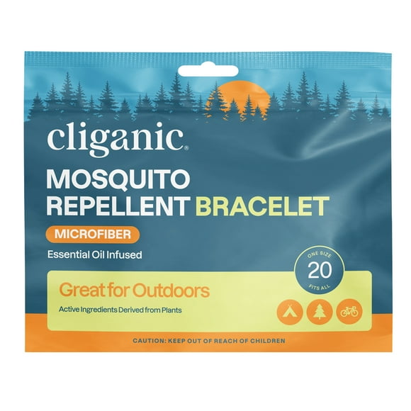 Bandas Repelentes de Microfibra Cliganic Repelente de insectos 20 piezas