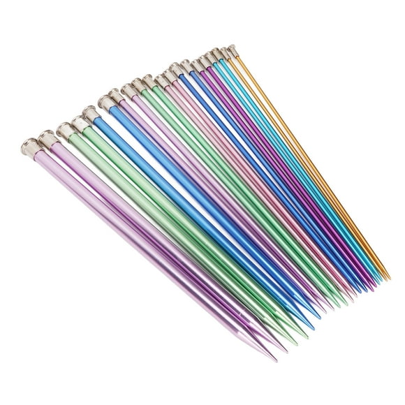Juego De Agujas De Tejer, Superficies Alisadoras De Colores De 25 Cm, ​​Agujas De Tejer De Aluminio Para Proyectos De Tejer DIY