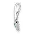 thumbnail image 2 of 14k White Gold Emerald Pendant, 2 of 4