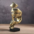 thumbnail image 4 of Aboxoo Estatua Del Pensador El Silencio Es Oro Estatuilla De Arte Abstracto Esculturas De Resina Para El Hogar Moderno Objetos Decorativos Decoración De Mesa Para Sala De Estar Decoración Del Hogar Of, 4 of 5