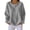 Gray, variant on Qingpeng Womens Lightweight Tops Solid Color Pullover Loose Crew Neck Long Sleeve Workout Sports Casual Tee Shirts