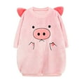 thumbnail image 3 of Weebloom Pajamas for Girls Autumn Winter Toddler Long Sleeve Cartoon Embroidered Fluffy Hoodies Dress Kids Warm Casual Sweatshirt Clothes Tops Girl Homewear 6-8 Years Pink, 3 of 9