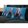 thumbnail image 2 of Ambesonne Modern Throw Pillow Cover 4 Pack, Music Elements Graffiti, 16", Blue Fuchsia and Dust, 2 of 6