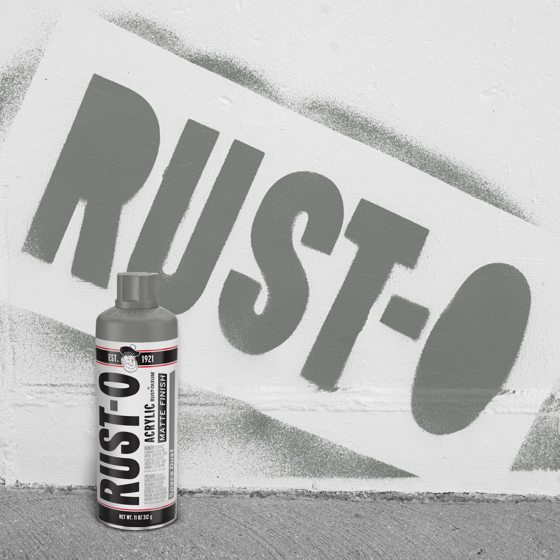 (2 pack) Space Dust, Rust-Oleum Rust-O Acrylic Matte Spray Paint-392223, 11 oz