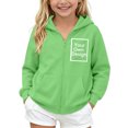 thumbnail image 7 of NAISIBABY Girls' Fleece-Lined Sweatshirt – Solid Color Long Sleeve Hooded Zip-Up Casual Jacket Mint Green Size 7, 7 of 7