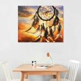 thumbnail image 2 of Orinice Dream Catcher Feathers Sunset Fine Art Aesthetic Poster & Print Wall Painting for Classroom Kitchen Office Farmhouse Bathroom Room Decor Pictures Wall Art Painting Print On Canvas, 2 of 6