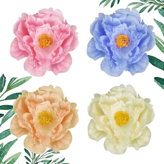 Artificial Peony Flower Heads, 5.12 Inch, Silk, Pink, 20 Pack, for Wedding, Party, Home Decor, DIY Table Centerpiece