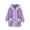 Purple, variant on Girls Robe Flannel Bathrobe Button Down Pajamas Coat Nightgown Cute Long Sleeve Sleepwear Home Wear Jacket with Pocket, Khaki, 6 Years