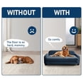 thumbnail image 5 of Medium/Large/Small Dog Couch, 35" Wide Pet Sofa for Large and Medium Dogs with Removable Mattress Cover, Luxury Raised Dog Couch Chenille Lounging Bed with Anti-Slip Bottom(Navy Blue), 5 of 9