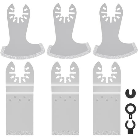 

CIVG 6pcs Diamond Oscillating Tool Blade Set Multifunctional Diamond Multitool Blades Kit Professional Mortar Cutting Saw Blades for Remove Tile Grout Grit