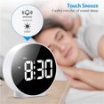 thumbnail image 4 of Digital Alarm Clock LED Desk Travel Electronic Clock Dual Alarm 12/24H Snooze  Week Display Bedside Clock Table Clock, 4 of 7
