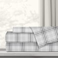 thumbnail image 1 of Safdie & Co. Premium Ultra Soft Bedding Printed Sheet Set 4PC Queen Grey Plaid, 1 of 1