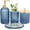 Light Blue, variant on Bathroom Accessories Set, 4 Pcs Blue Glass Bathroom Accessories Sets Complete w/Lotion Soap Dispenser, Toothbrush Holder, Apothecary Jar, Vanity Tray, Bathroom Decor, Gift for Home Apartment
