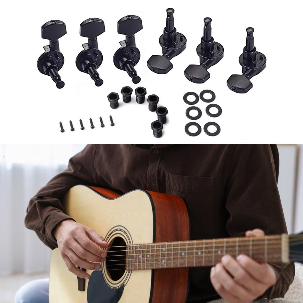 CEORPER 6Pcs Metal Guitar Machine Head Tuning Key Acoustics Guitar Tuner Enduring