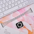 thumbnail image 2 of WorryFree Gadgets Bling Bands Compatible with Apple Watch Band 38mm 40mm 41mm 42mm 44mm 45mm iWatch Band Series 8 7 6 SE 5 4 3 2 1 for Women Girls (38/40/41mm, Silver), 2 of 5