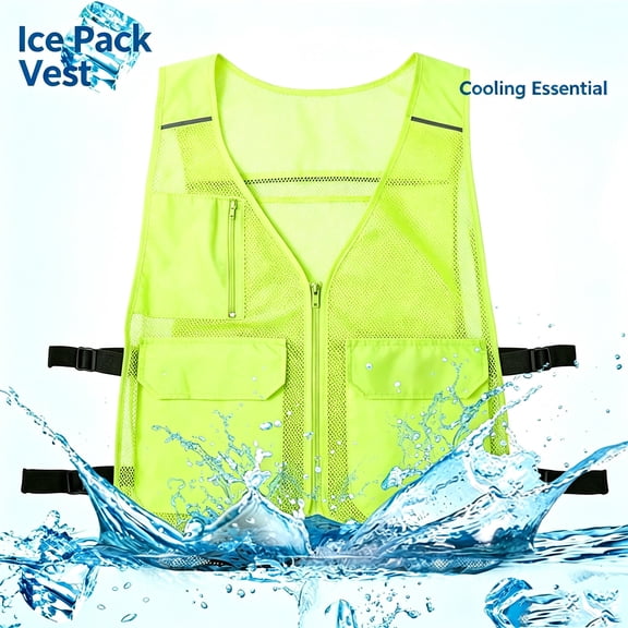 Cooling Vest for Men & Women Lightweight Adjustable Breathable Design for Hot Weather (Green One Size)
