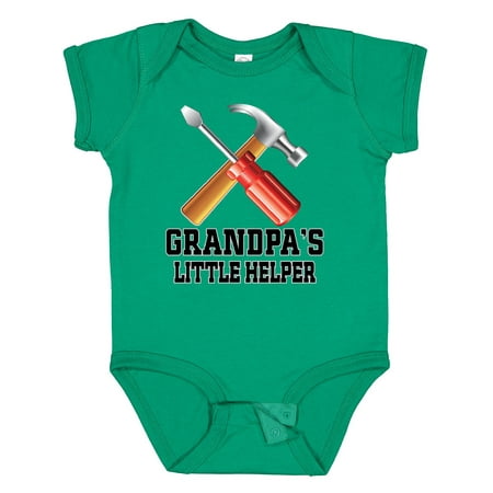 

Inktastic Grandpa Little Helper Grandson Gift Baby Boy Bodysuit