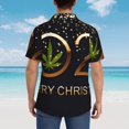thumbnail image 4 of Fotbe 2025 And Merry Christmas Camisa Hawaiana para Hombre Unisex – Camisa Casual de Verano con Botones de Manga Corta de Algodón y Lino,XX-Large, 4 of 7
