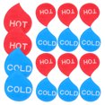thumbnail image 2 of Hemoton 16 Pairs  Hot and Cold Water Decals - Acrylic Drop Shape Hot Cold Sticker Signs Clear Temperature Indicators Sign Suitable for Various Faucets, 2 of 8
