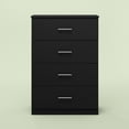 thumbnail image 4 of Furinno Tidur Simple Design 4-Drawer Dresser with Handle, Americano, 4 of 6