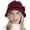 Burgundy, variant on YooGuoGuo Wool Knit Bucket Hat for Women Vintage Elegant Floral Cloche Fleece Lined Warm Winter Caps for Cold Weather Gift