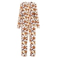 thumbnail image 5 of DISKEBUISS Pajama Sets for Women Halloween Print Long Sleeve Tops & Pants 2 Piece Casual Home Comfort, 5 of 5