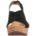thumbnail image 2 of Clarks Women's Annadel Eirwyn Wedge Sandal 12 Wide Black Nubuck, 2 of 8