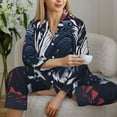 thumbnail image 6 of Rocae Bulldog with Forest Flag for Pajamas for Women Set Lounge Sets Women's Long-Sleeved Pj Set -Medium, 6 of 7